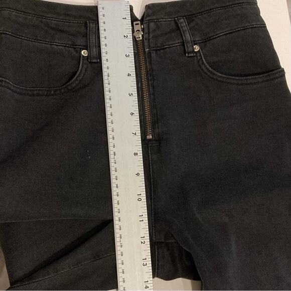 NWOT BA&SH Iago Logo Embroidered Jeans in Black Size 0 - Picture 10 of 13